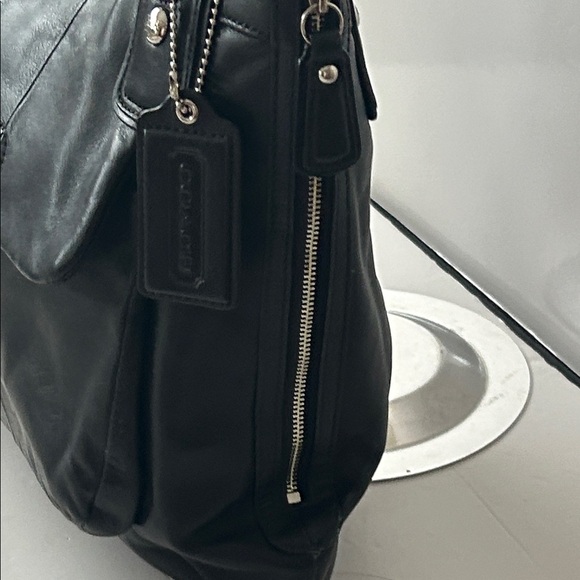 Coach Black Leather Shoulder Bag So Pretty Quiet Luxury Y2K - Picture 7 of 16